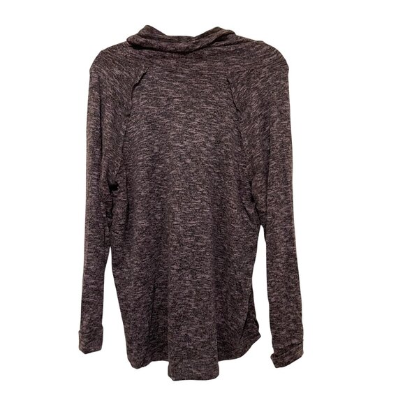 Gray Heather Isaiah 9:6 Bible Verse Long Sleeve Cowl Neck Top Womens XL - Picture 2 of 3